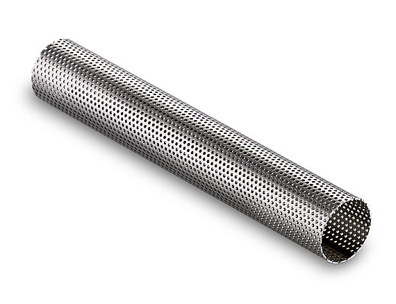Edelstahlrohr mit perforierter Oberfläche